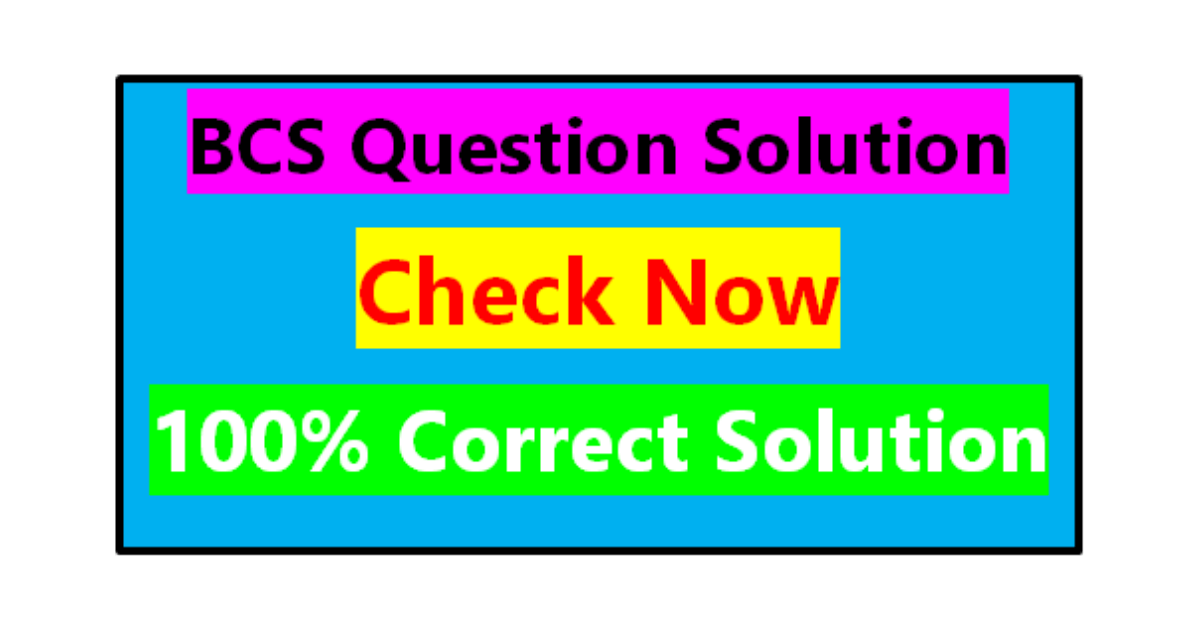 44th BCS Exam Question Solution 2022