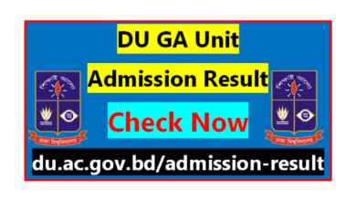 DU GA(গ) Unit Admission Result 2022